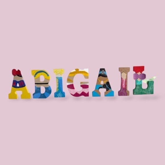Other - Disney Princess Inspired Abigail Custom Name Wooden Letters